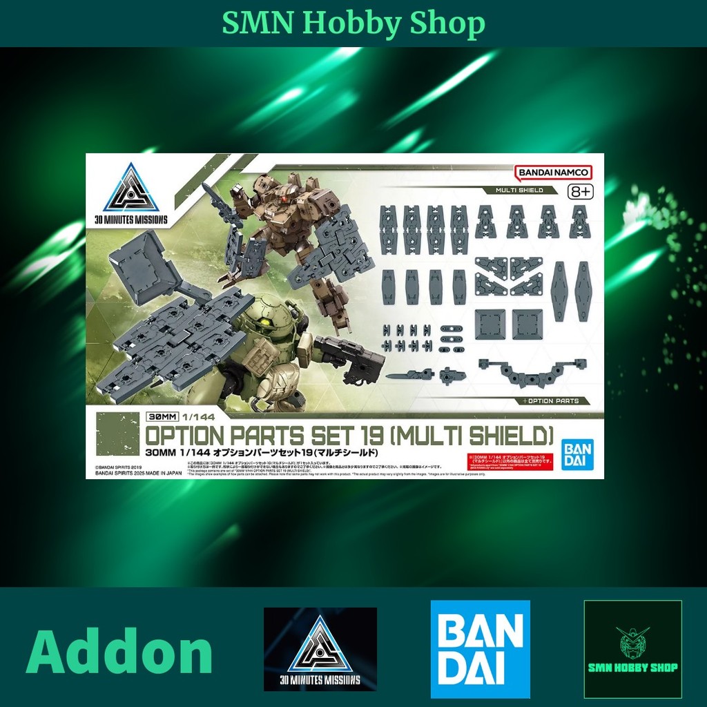 30MM 1/144 Option Parts Set 19 Multi Shield Addon Weapon & Backpack ...
