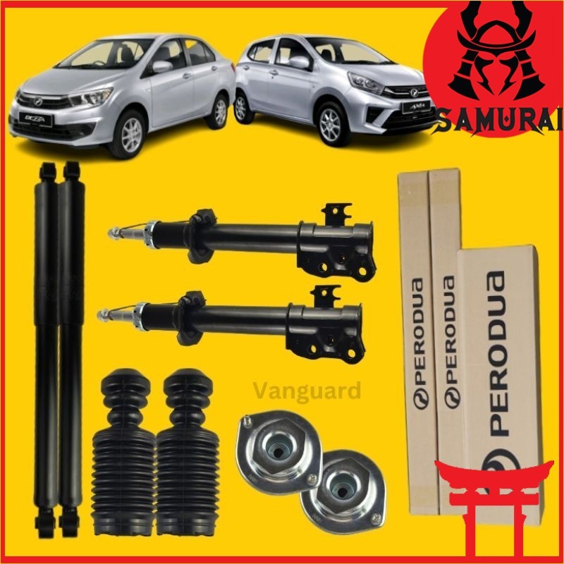 Original GENUINE PERODUA Combo 8pc AXIA/BEZZA Absorber,cover, mounting ...