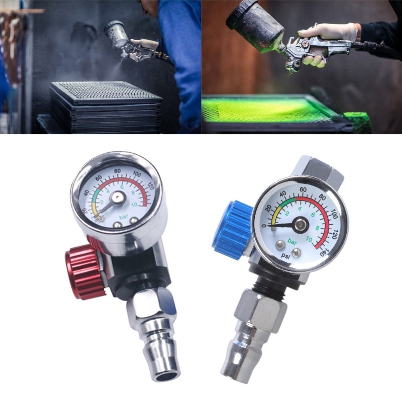 PCF* 1 4 Gun-Air Pressure Regulator with Pressure Gauge Practical ...