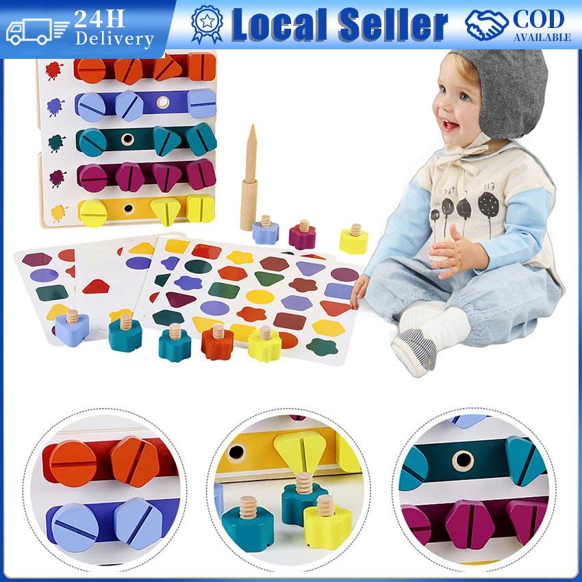 Screw Building Blocks Insert Blocks Nut Shape Toys for Children ...