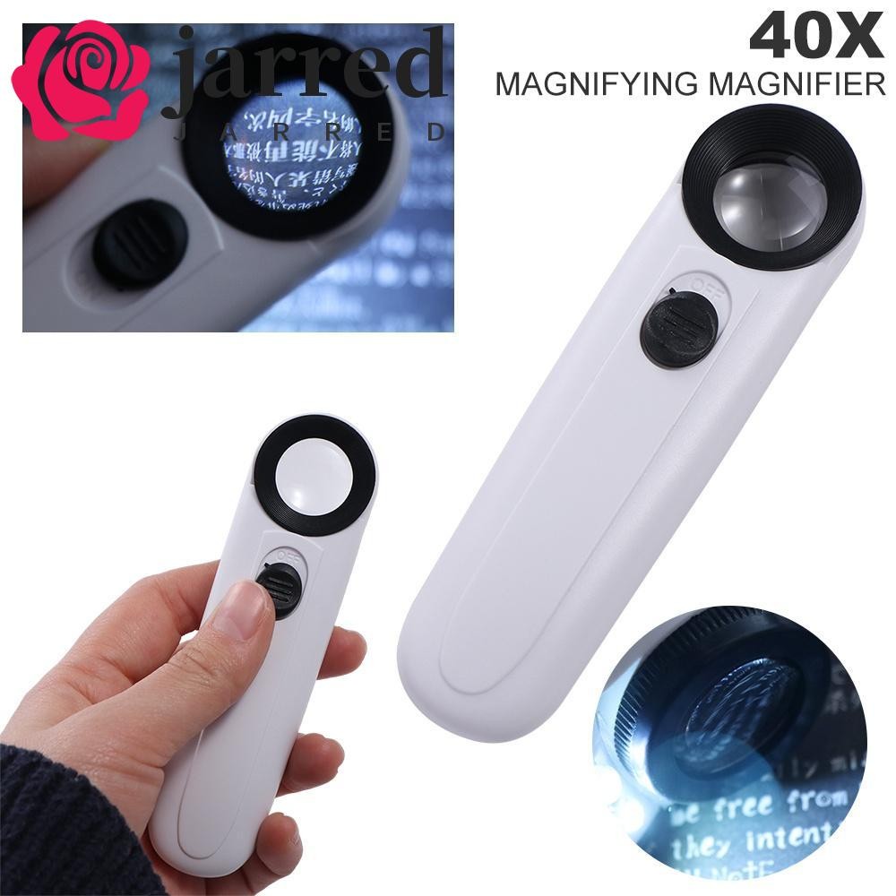 JARRED Handheld Magnifier, LED Light HD Magnifying Glass, Portable Lens ...