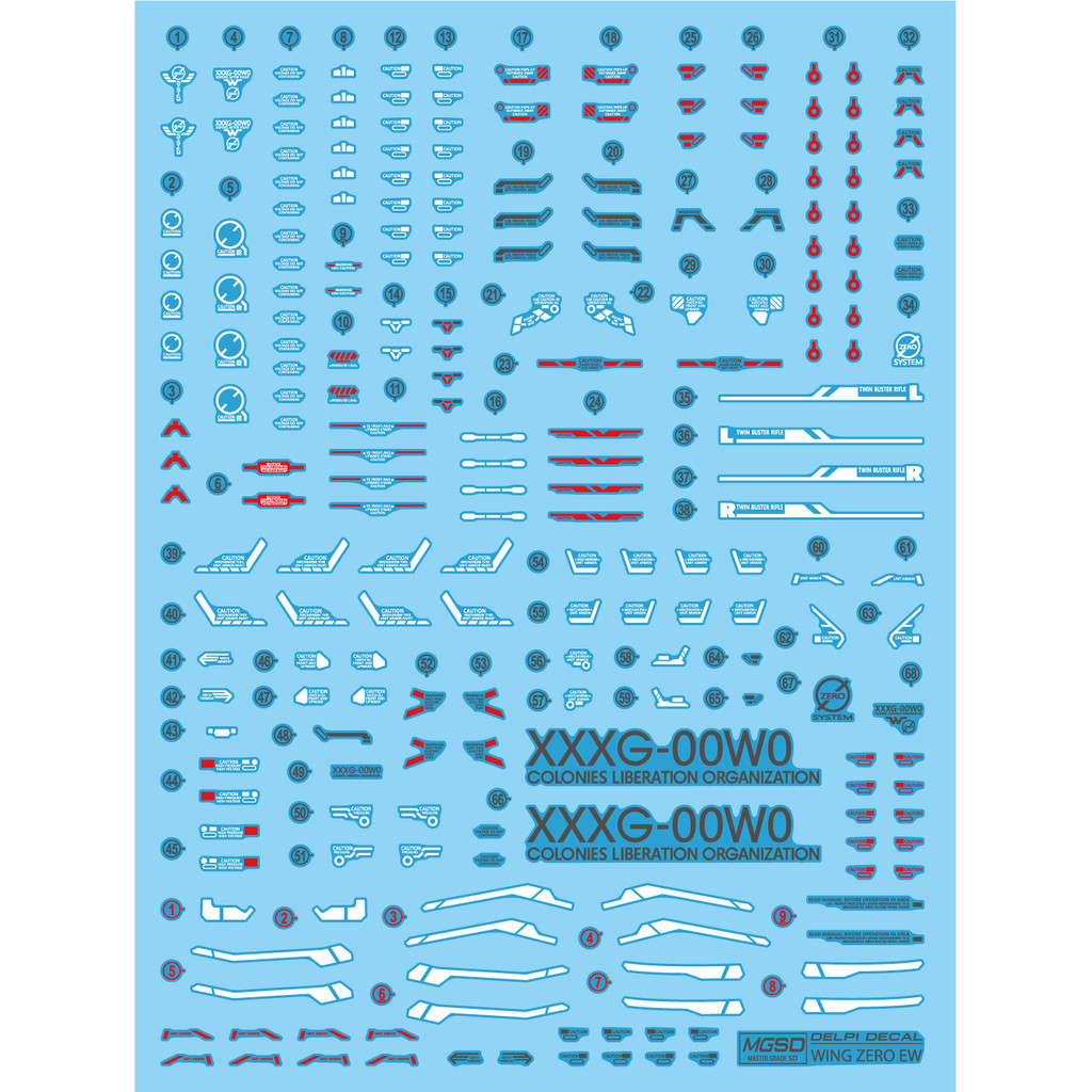 Delpi Decal MGSD Wing Zero Waterslide Decals | Shopee Malaysia