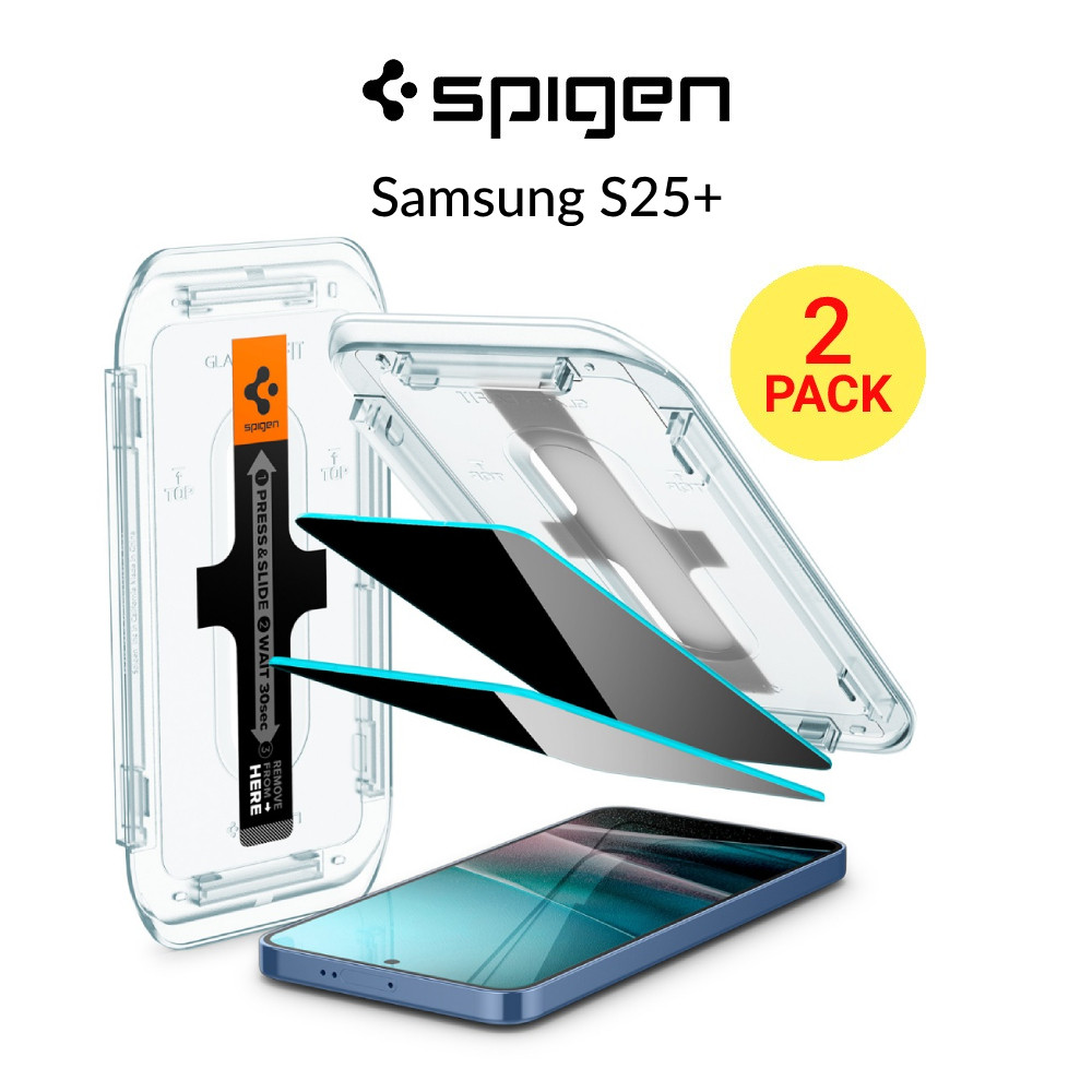 [2 Pack] Spigen Samsung S25+ / S24+ Privacy Screen Protector Glas.tR EZ ...
