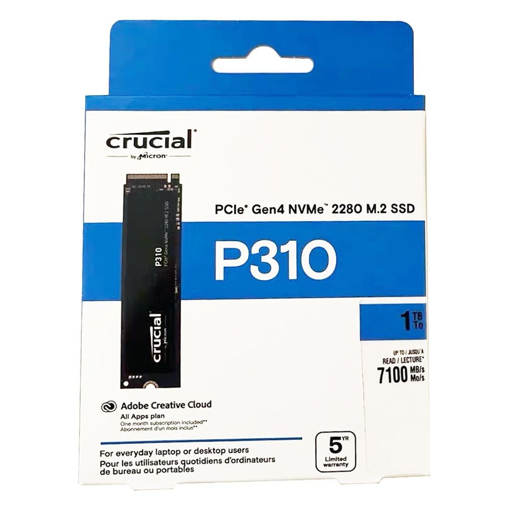 Crucial P310 1TB Gen4 M.2 2280 SSD (R:7100MB/s), CT1000P310SSD8 ...