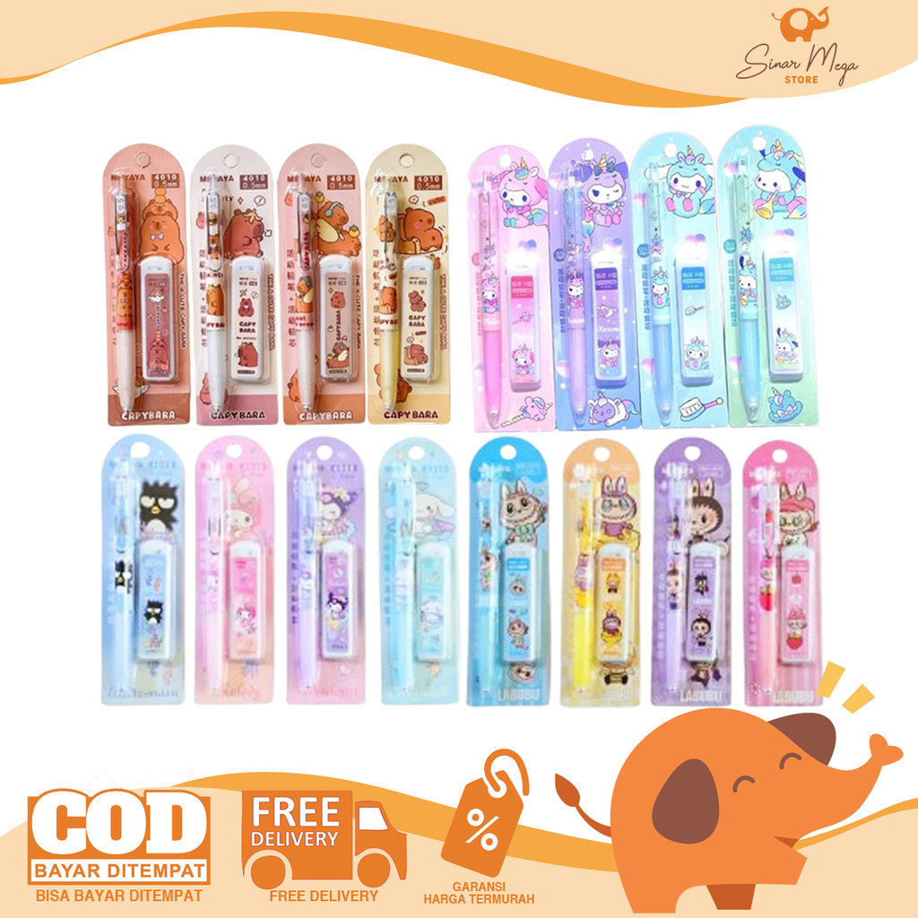 Fancy Mechanical Pencil HB 0.5mm Set - Mechanical Pencil With Refill ...