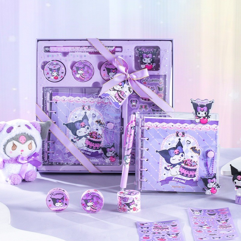 Sanrio Luxury Kuromi Melody Co-Branded Handbook Gift Box Set 甜品派对礼盒 ...