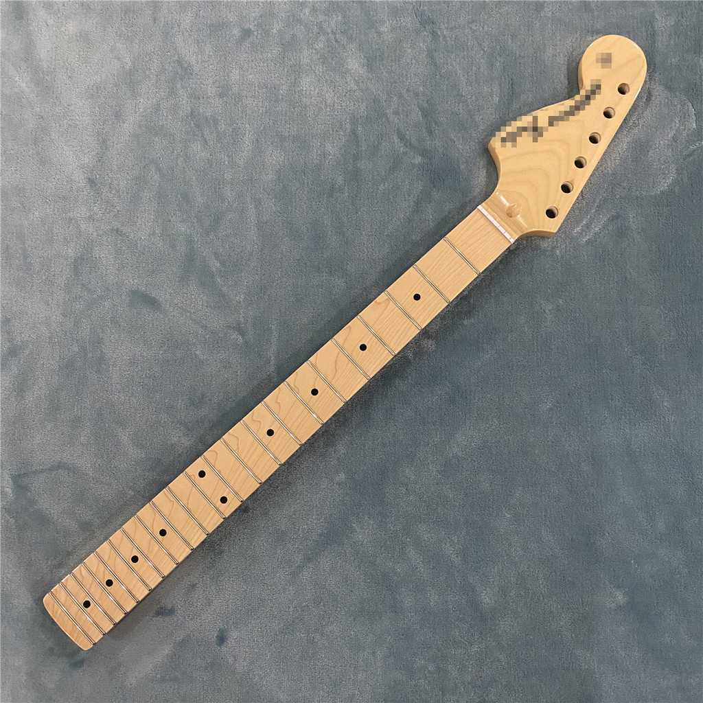 Manico Per Chitarra Elettrica &ndash; Forma Grande, Reverse Head, Satinato, 22 Tasti, Acero Fiammato