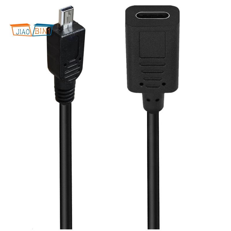 0. Mini 5P Type C Female to 8-Pin Mini B Male Charge Cable Adapter ...