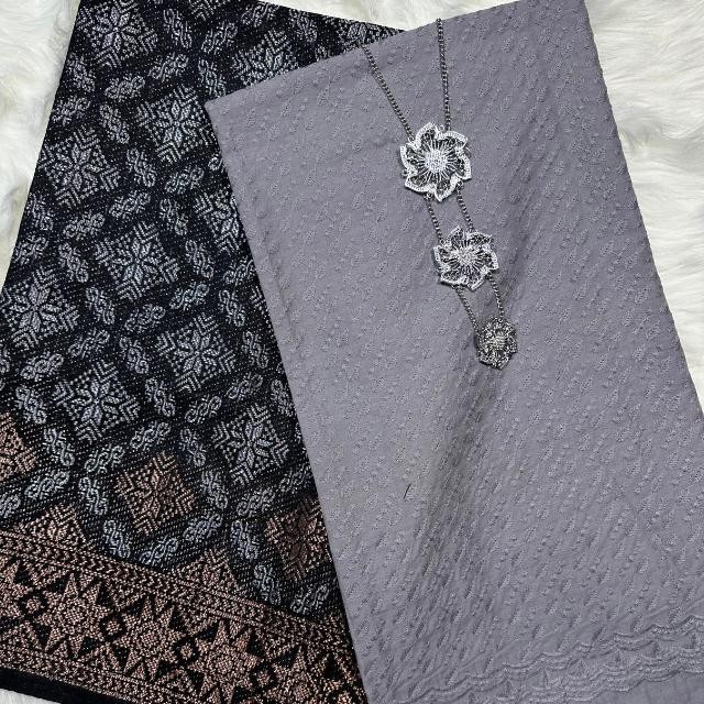 KAMDAR Combo Set Songket + Mix Cotton Embroidery | Shopee Malaysia