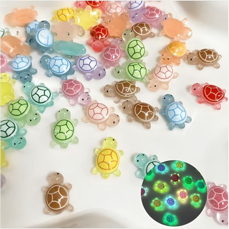 【TRAIN】【MINI PLAIN TURTLE】Glow In The Dark Turtles Colorful Mini ...