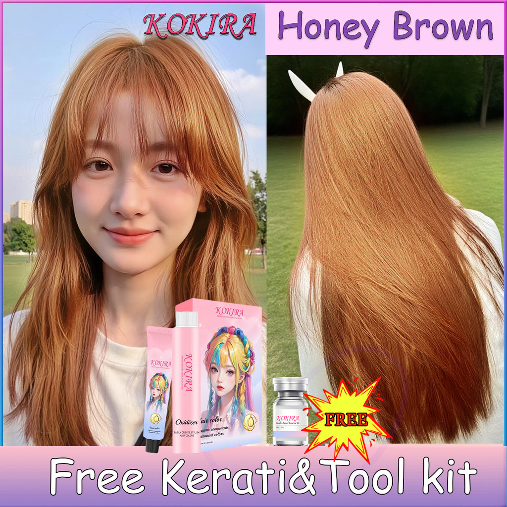 KOKIRA hair colour colour rambut (100ml hair colour+100ml Oxidizer+8ml ...