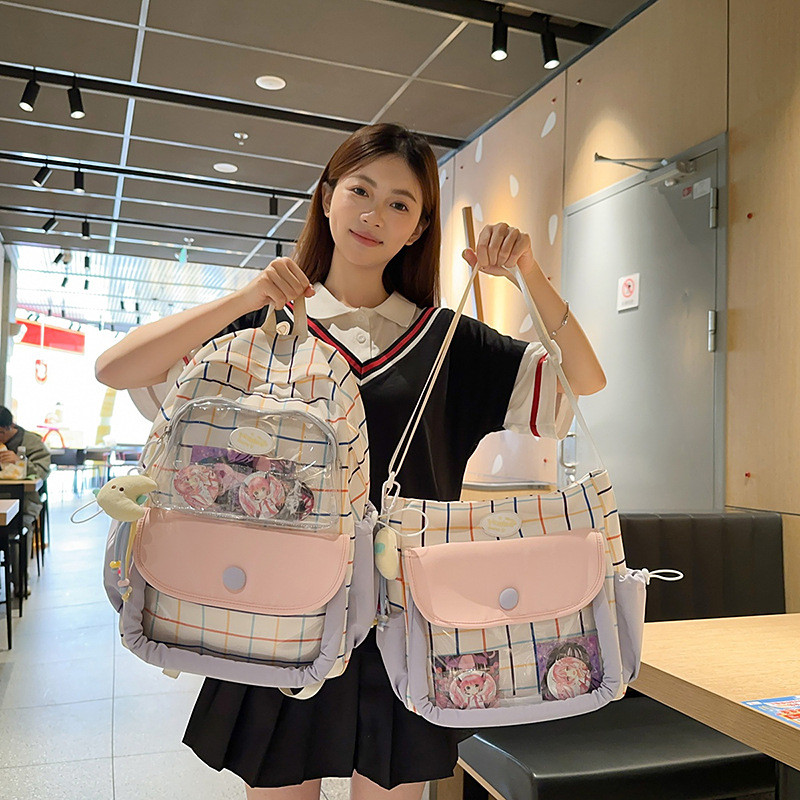 Kawaii Ita Backpack Versatile Color-Block Backpack Fashion Anime Ita ...
