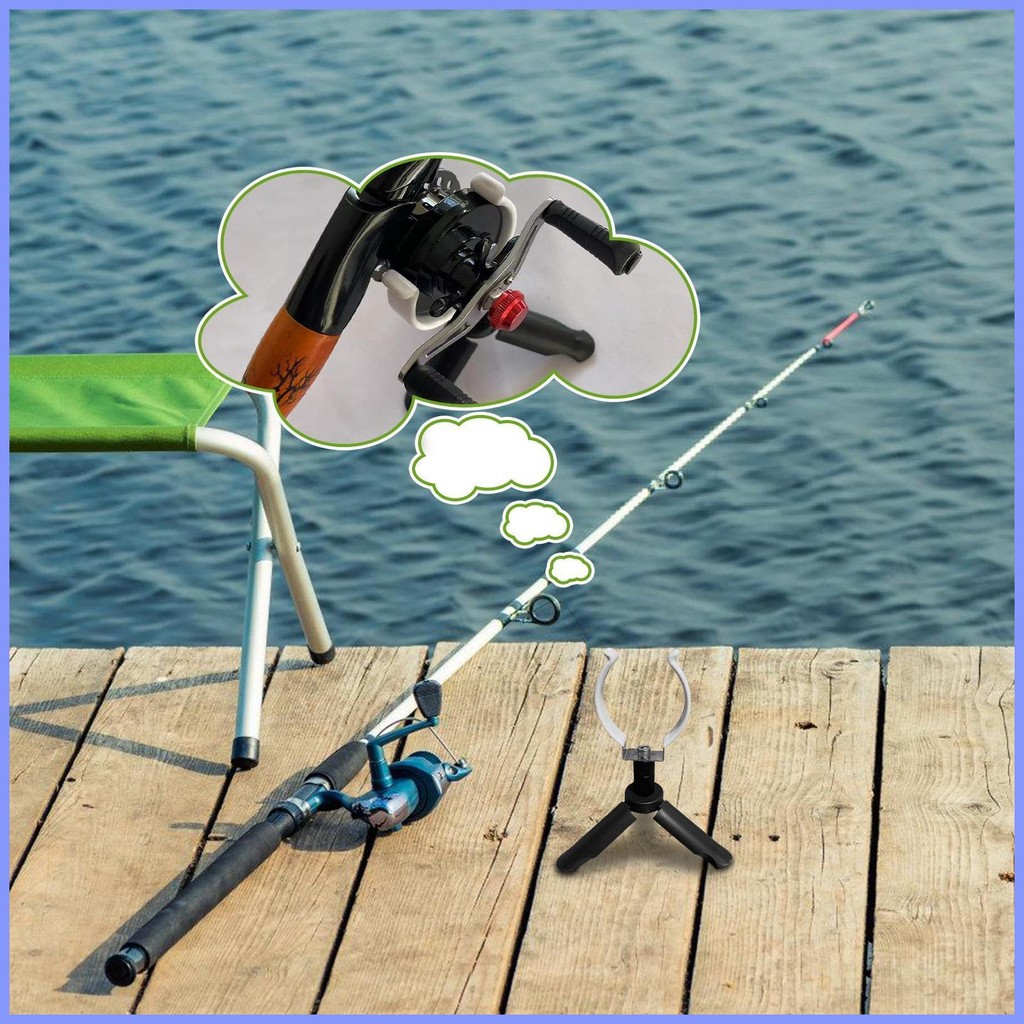 Fishing Rod Stands Tripod Foldable Triangle Pole Bracket Adjustable ...