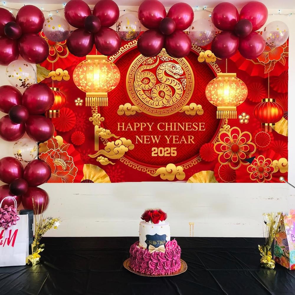 Chinese New Year 2025 Backdrop Year of The Snake Spring Festival ...