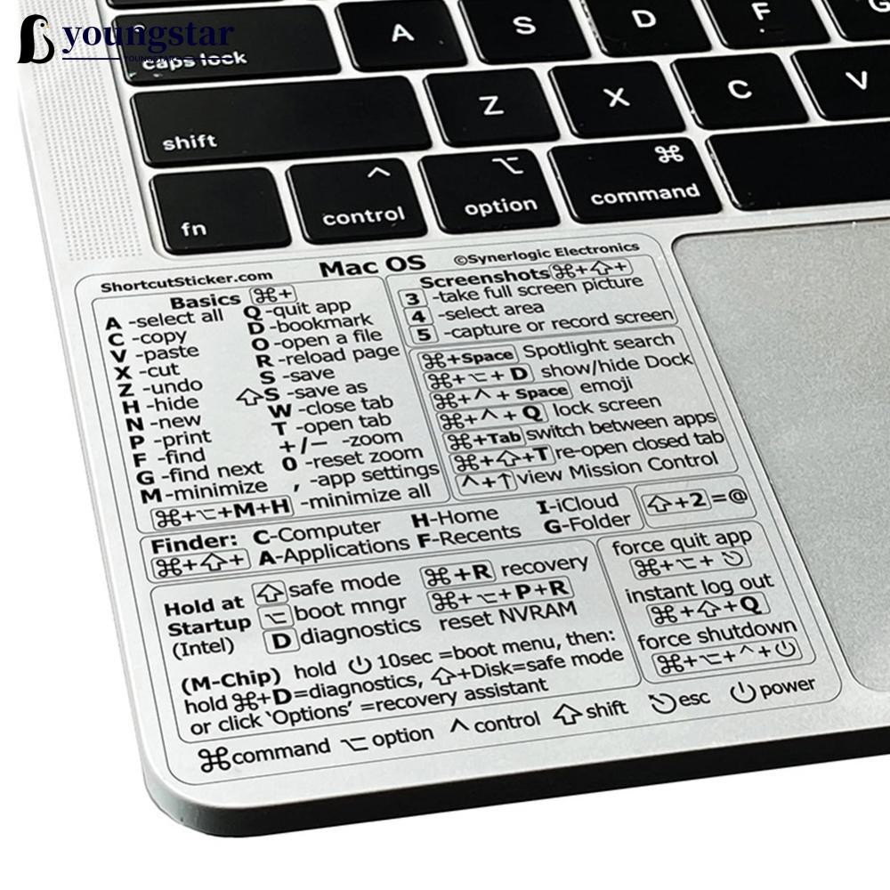 YOUNGSTAR Shortcuts Sticker for System Shortcut Key Sticker for 13-16 ...