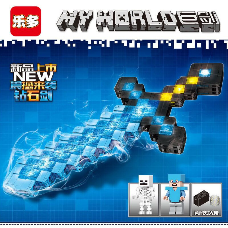 MY WORLD MINECRAFT DIAMOND SWORD BUILDING BLOCK (6071) | Shopee Malaysia