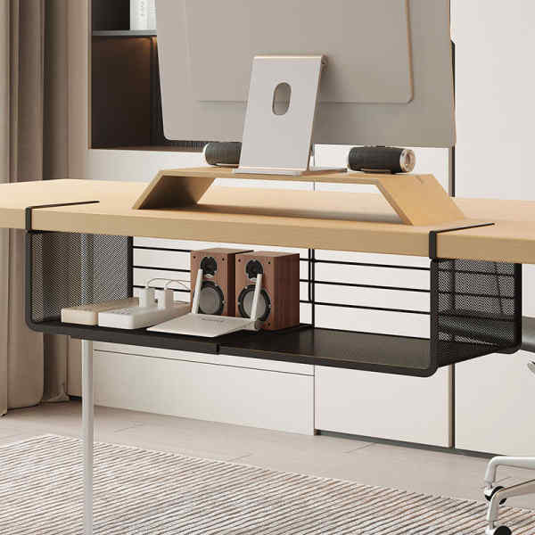 Office Table Storage Rack Computer Table Bottom Line Rack Hanging ...