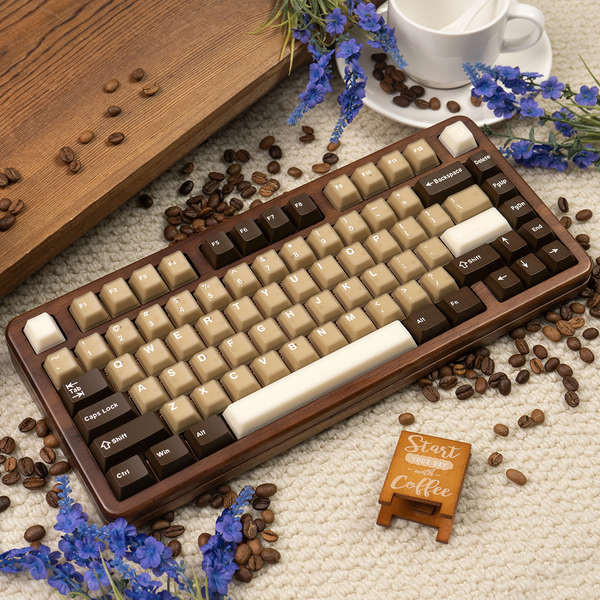 keycap keycaps Raw Coconut Latte Semi-Transparent Mechanical Keyboard ...