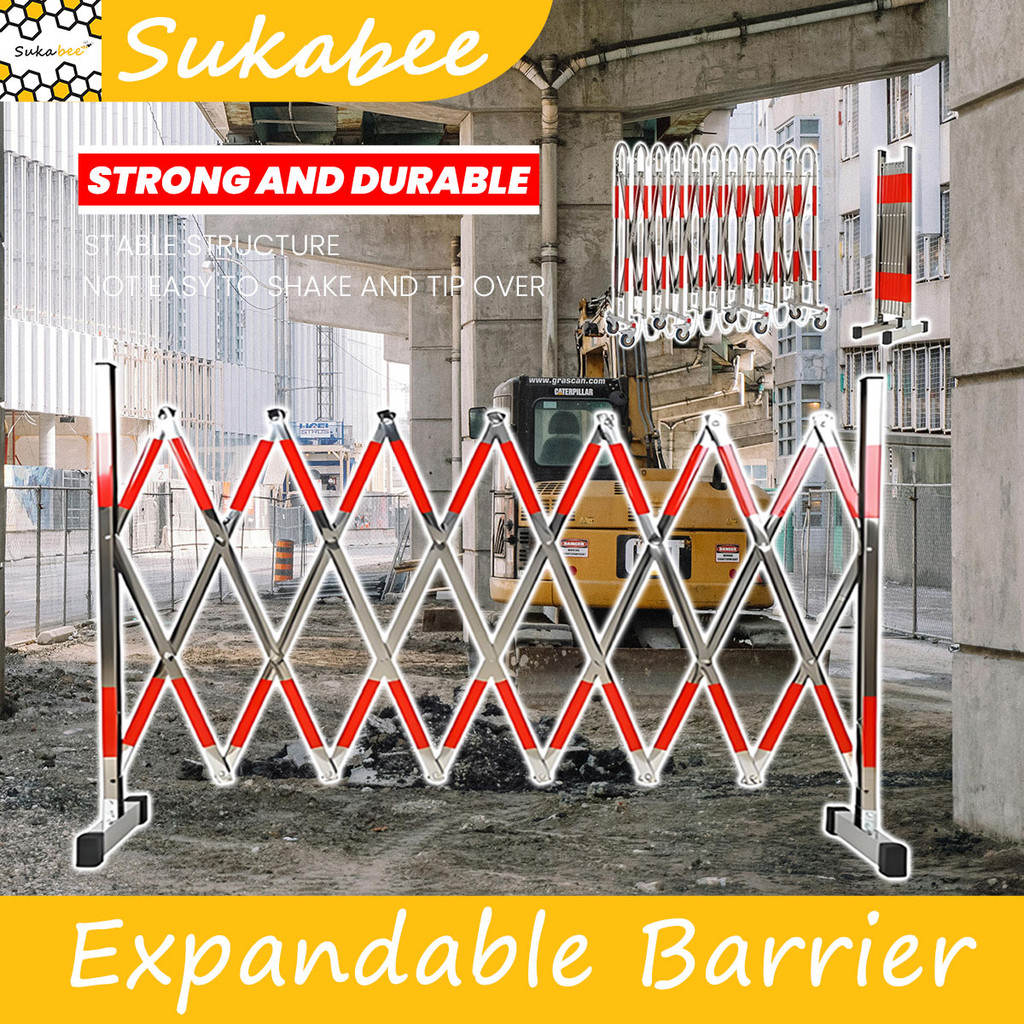 🇲🇾🚚 6M Stainless Steel Expandable Fence Barrier ,Safety Fence Barrier ...