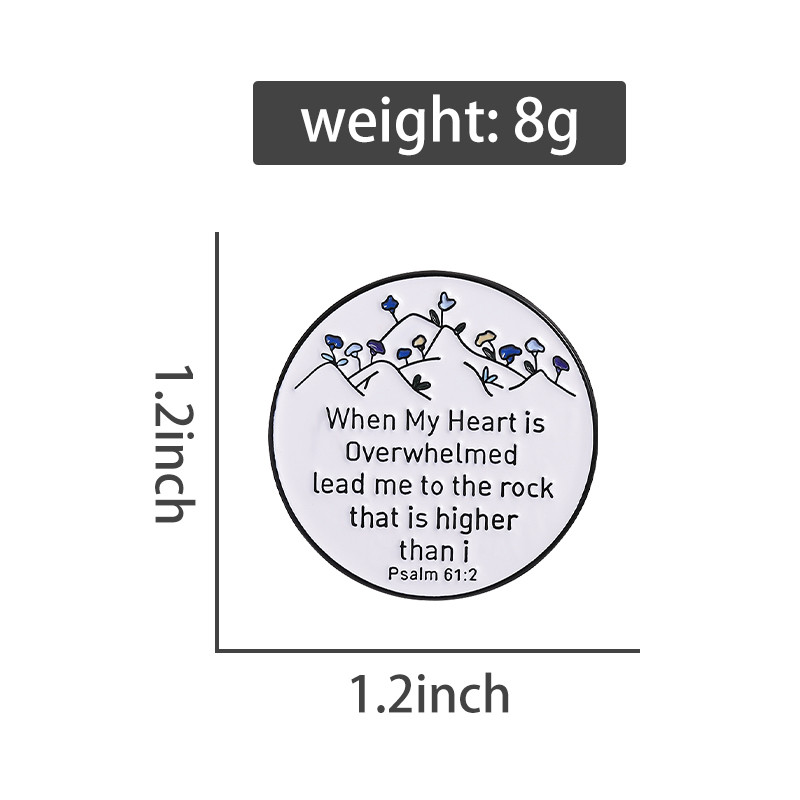 Bible Psalm Enamel Pins Phrase Brooches Lapel Pins Badge on Backpack ...