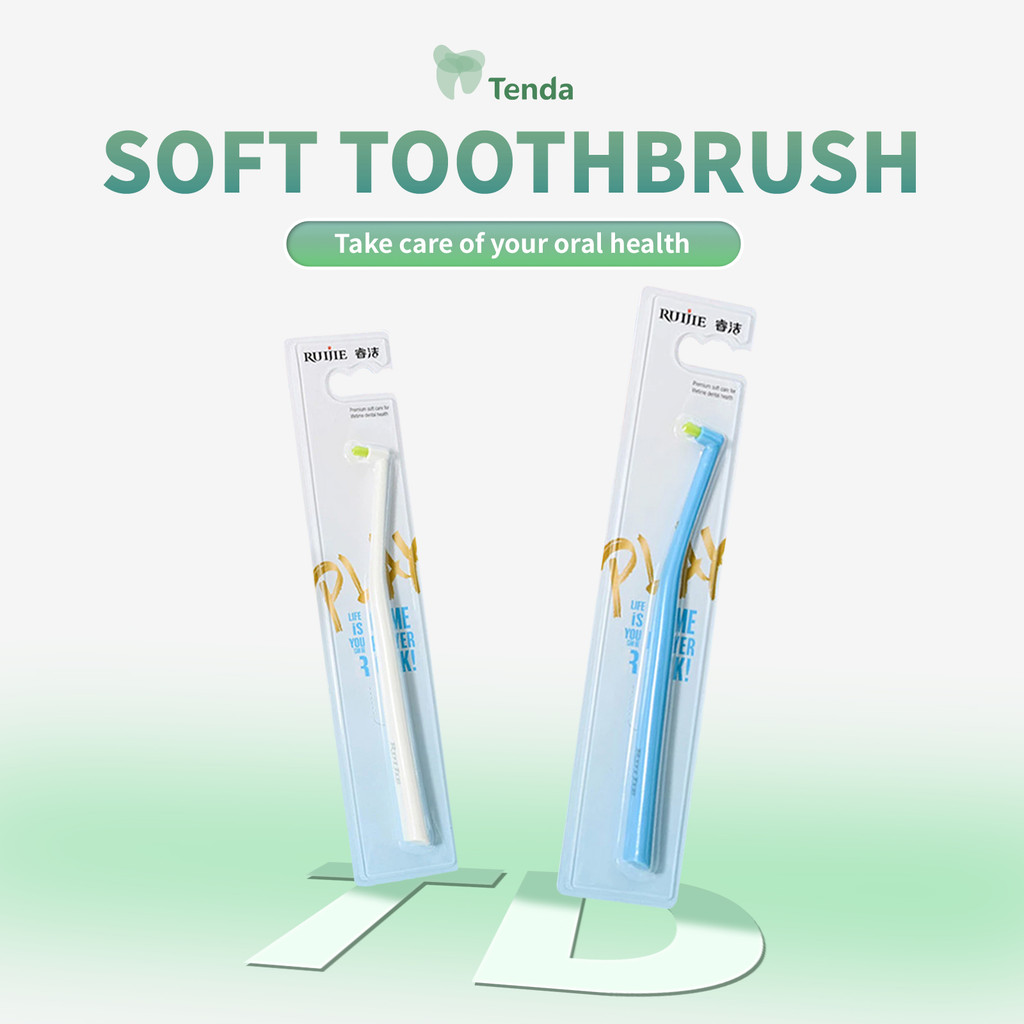 TENDA Orthodontic Tuft Toothbrush Small pointed tooth Interdental brush ...