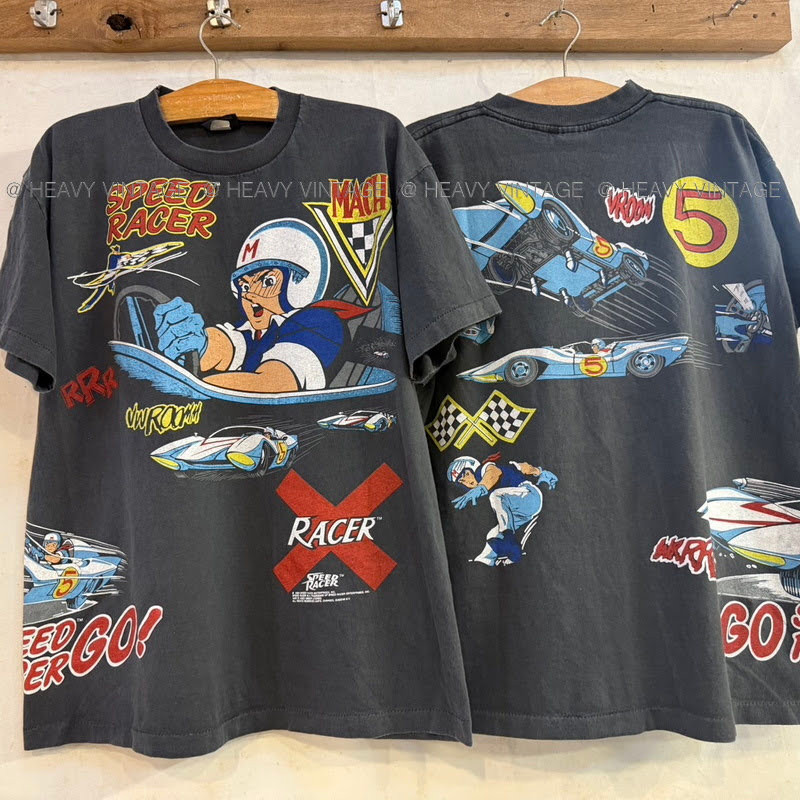 SPEED RACER TATSUNOKO PRO OVP All Over Print AOP tag Hanes vintage ...