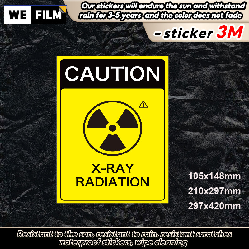 X-ray Caution Sticker Safety Label Waterproof Warning Signage Factory ...