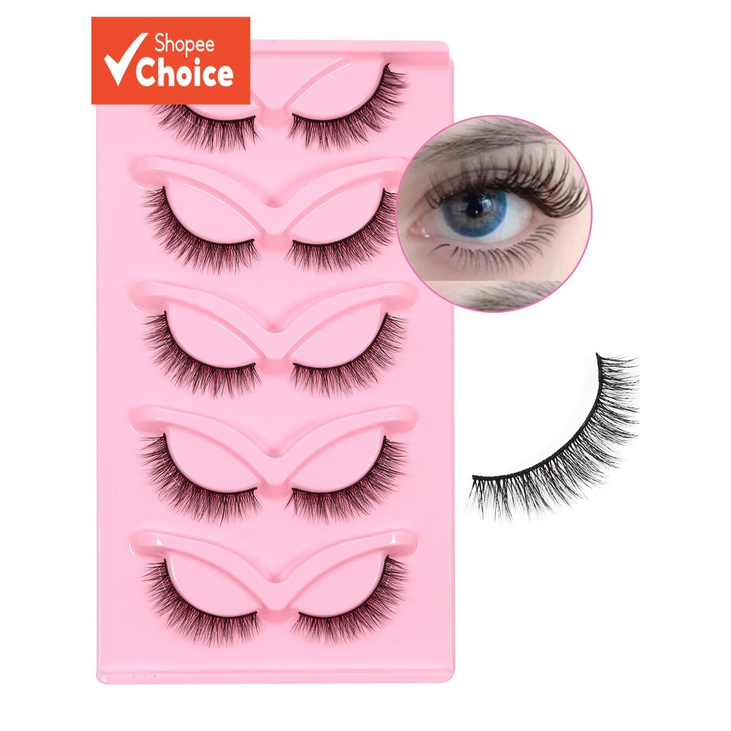 5 Pairs Milai-YJ-X085 Eyelashes 15mm 3D-Curl Lashes Natural Fluffy Look ...