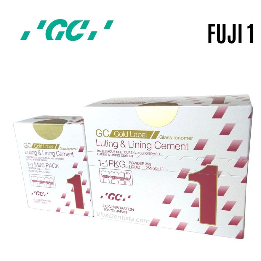 Dental Glass lonomer 1 GC Fuii 1 Gold Label1 Luting Lining Cement 35g ...