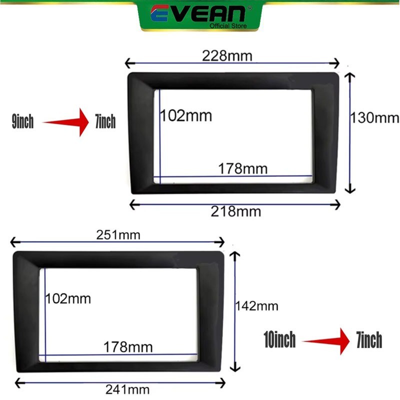Evean 7inch Car Android Player Casing Frame Universal 9