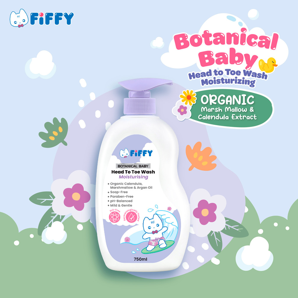 FIFFY MOISTURIZING BOTANICAL BABY HEAD TO TOE WASH MANDIAN BAYI (750ML ...