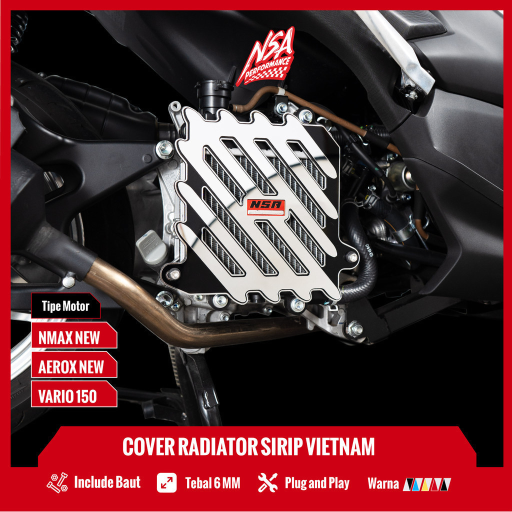 NSA COVER RADIATOR AERO VIETNAM VARIO 150/160 AEROX NMAX NEW LEXI 155 ...