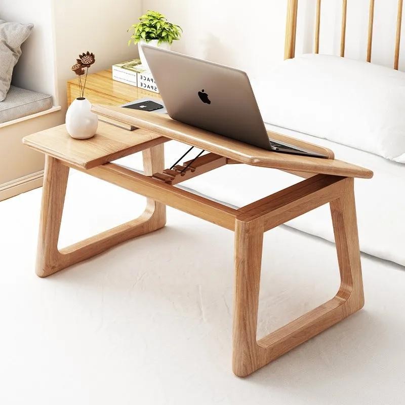 Solid Wood Bay Window Foldable Computer Table Household Balcony Low ...