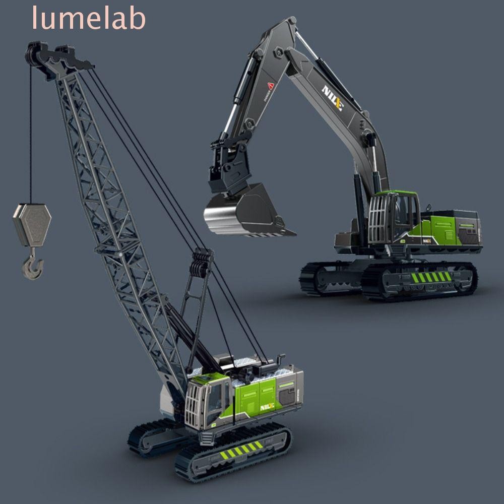 LUMELAB Engineering Car Model, Simulation Alloy Diecast Crane Truck ...