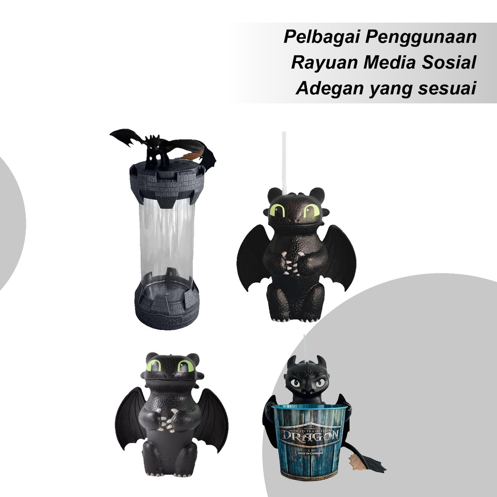 How to Train Your Dragon Anime Water Bottle Travel Dragon Mug Cup ...