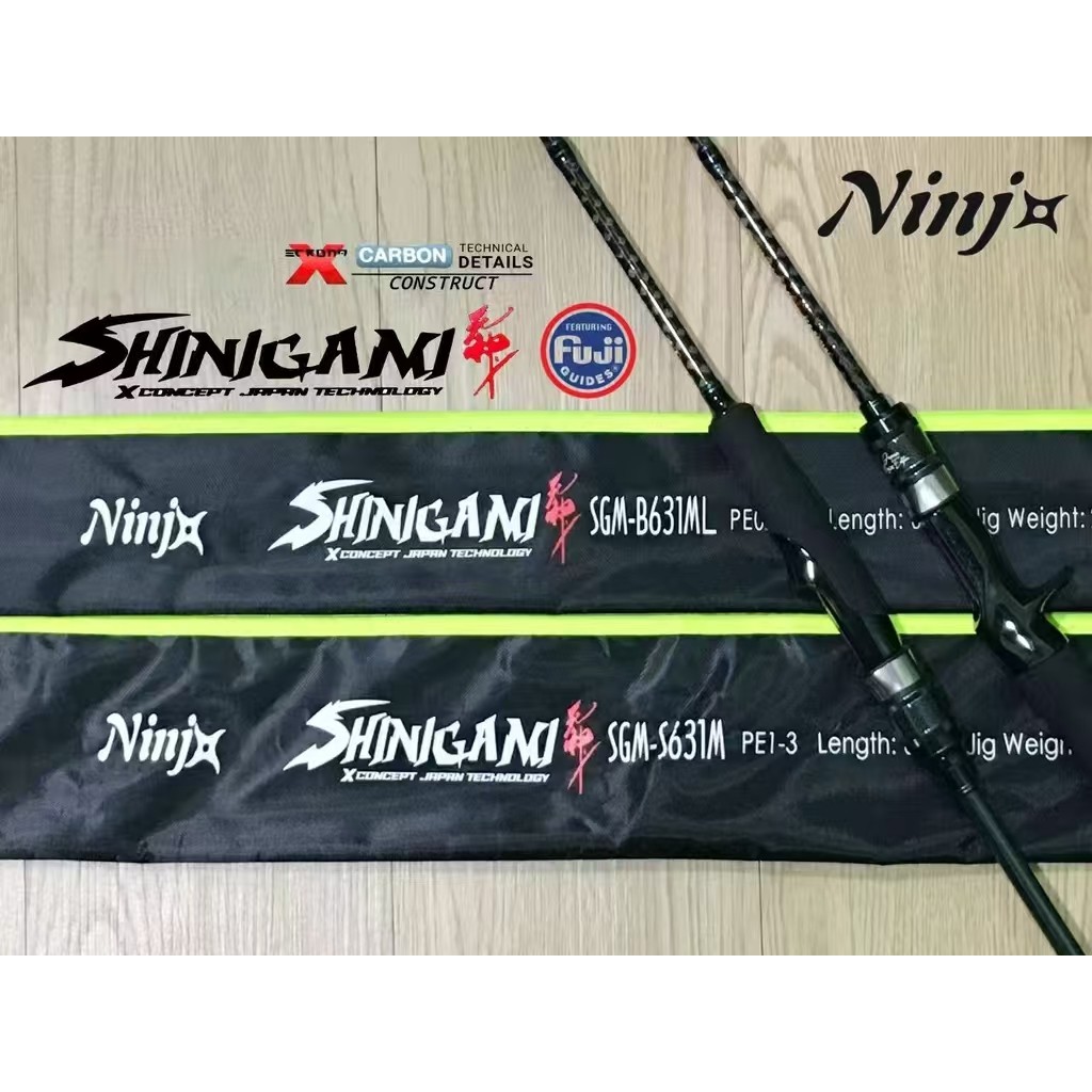 NINJA SHINIGAMI SPINNING/ BAITCASTING(BC) JIGGING ROD | Shopee Malaysia