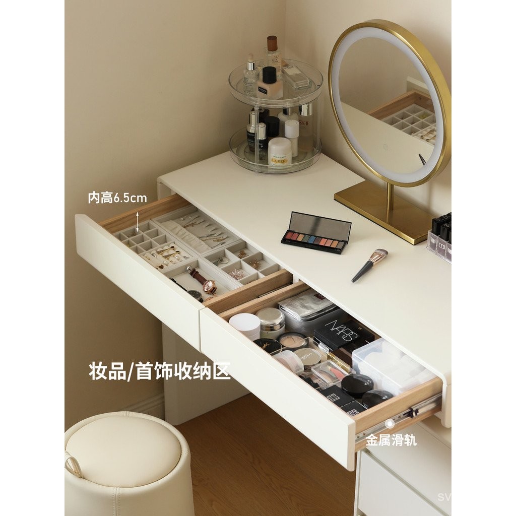 Genji Muyu Solid Wood Dressing Table Bedroom Simple Retractable ...