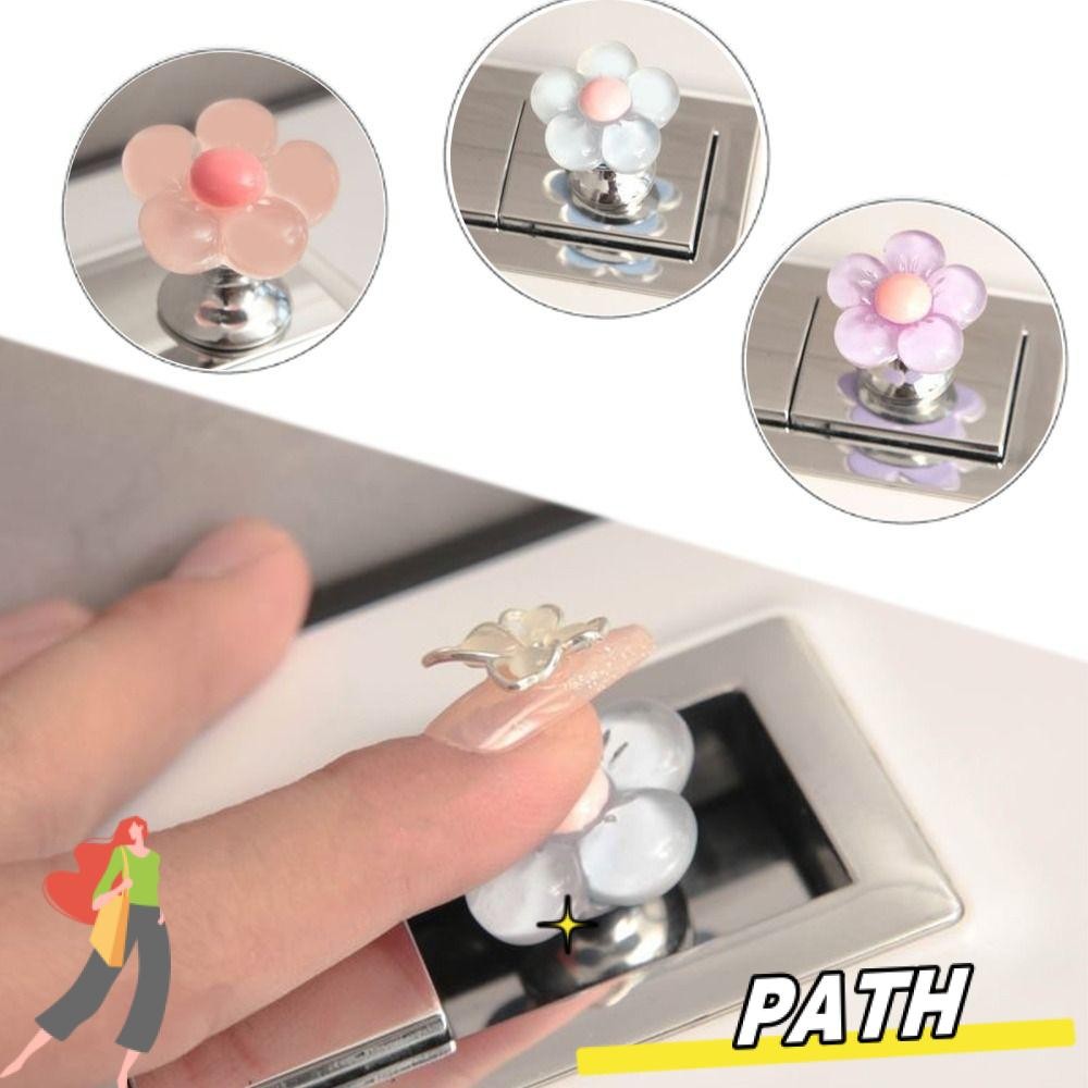 PA-HOME Toilet Flush Button, Drawer Handle Resin Flower Shaped Toilet ...