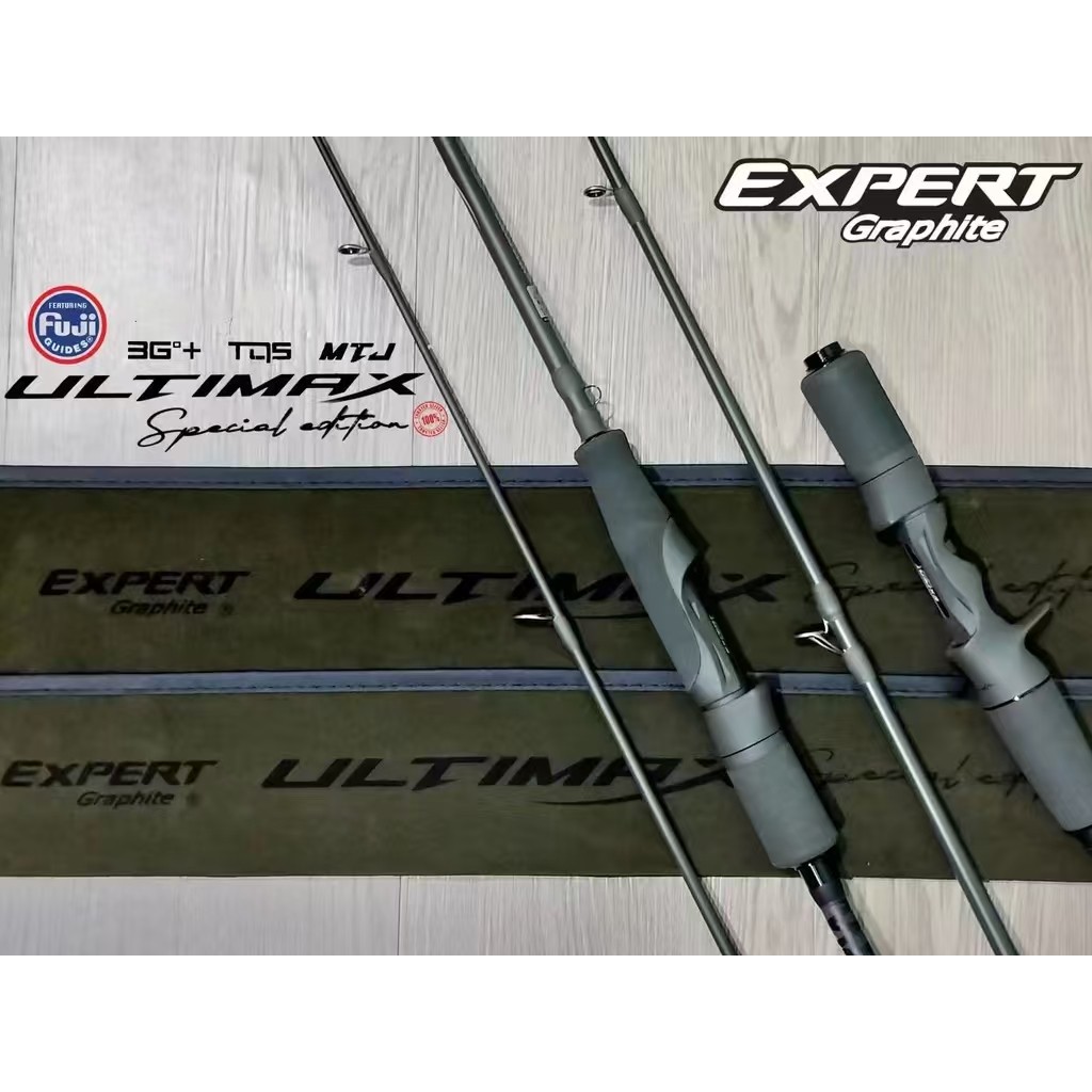 EXPERT GRAPHITE ULTIMAX SPINNING/ BAITCASTING(BC) FISHING ROD | Shopee ...