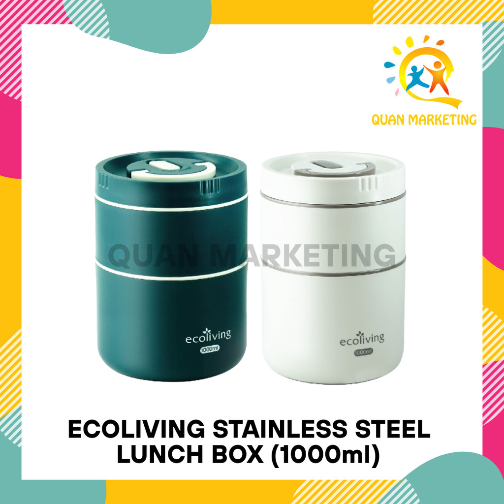 ECOLIVING AIRTIGHT STAINLESS STEEL LUNCH BOX (1000ML) | Shopee Malaysia