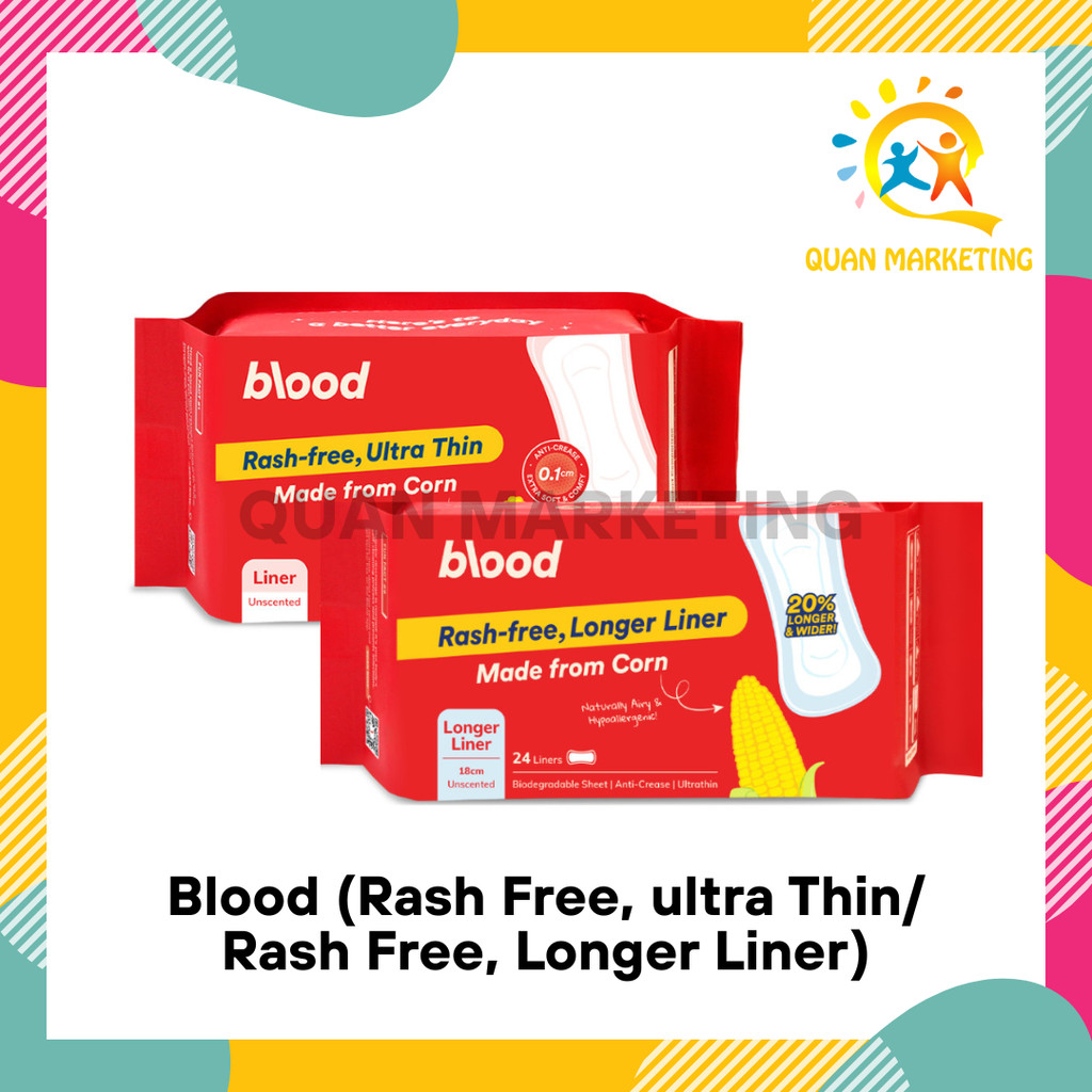 BLOOD RASH FREE ULTRATHIN LINER & RASH FREE LONGER LINER PAD | Shopee ...