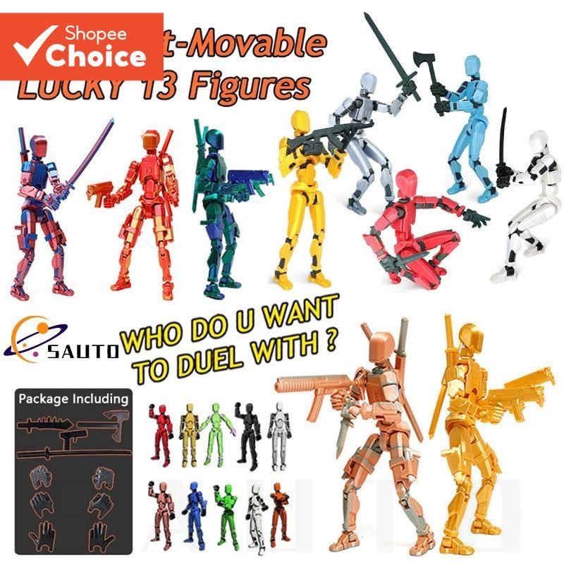 Lucky13 Action Figure Titan T13 Action Figure 3D Printed Multi-Jointed ...