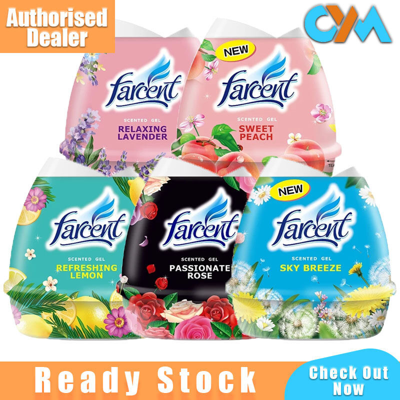 Farcent Air Fresh Scent Gel 200g Lavender Peach Passionate Sky Breeze ...