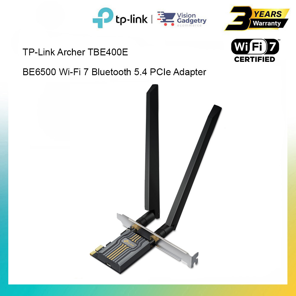 TP-Link Archer TBE400E BE6500 Wi-Fi 7 Bluetooth 5.4 PCIe Adapter ...