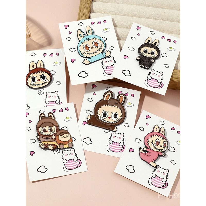 New Product labubu Labu Merchandise Metal Enamel Fun Badge Cartoon ...