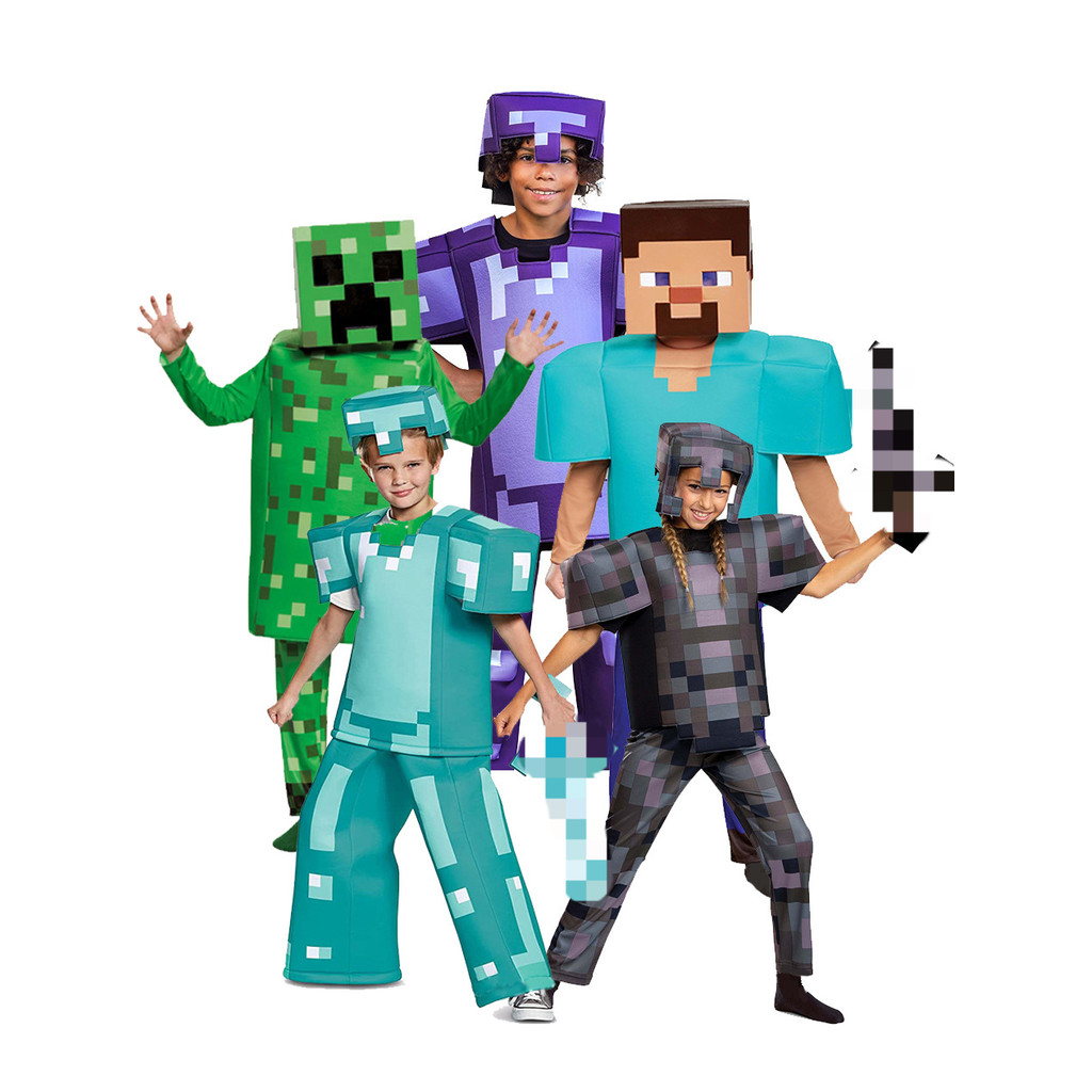 Halloween Minecraft minecra Costume Children cosplay Steve Creeper ...
