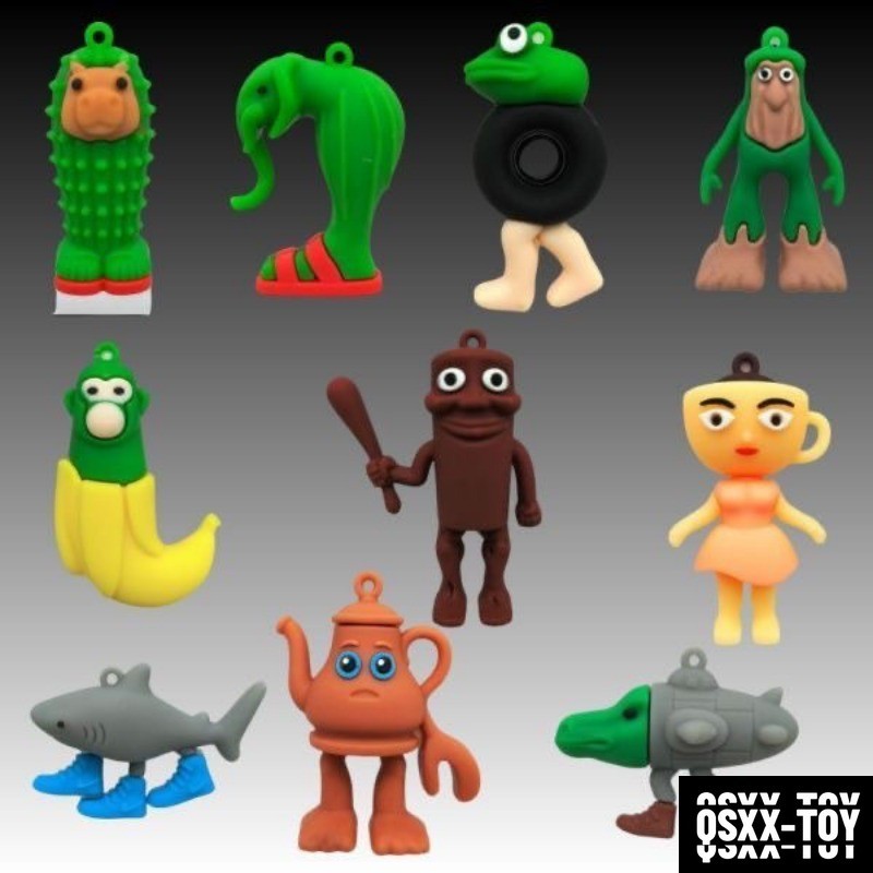 Familia Brainrot! Pack De 8 Figuritas - Tungtung Sahur, Tralalero Tral Ballerina Capuchina