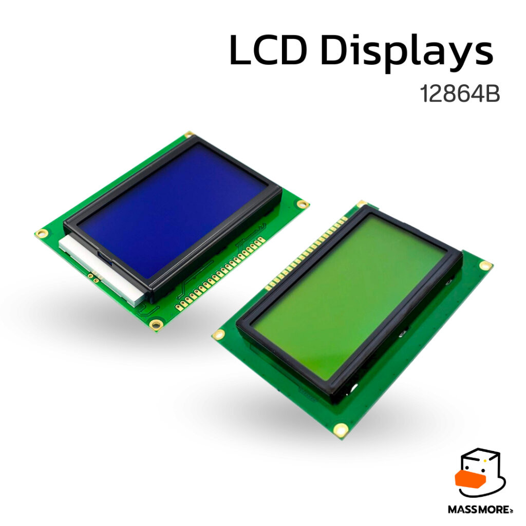 12864B LCD Display Liquid Crystal Screen Size 128x64 Blue/Yellow-Green ...