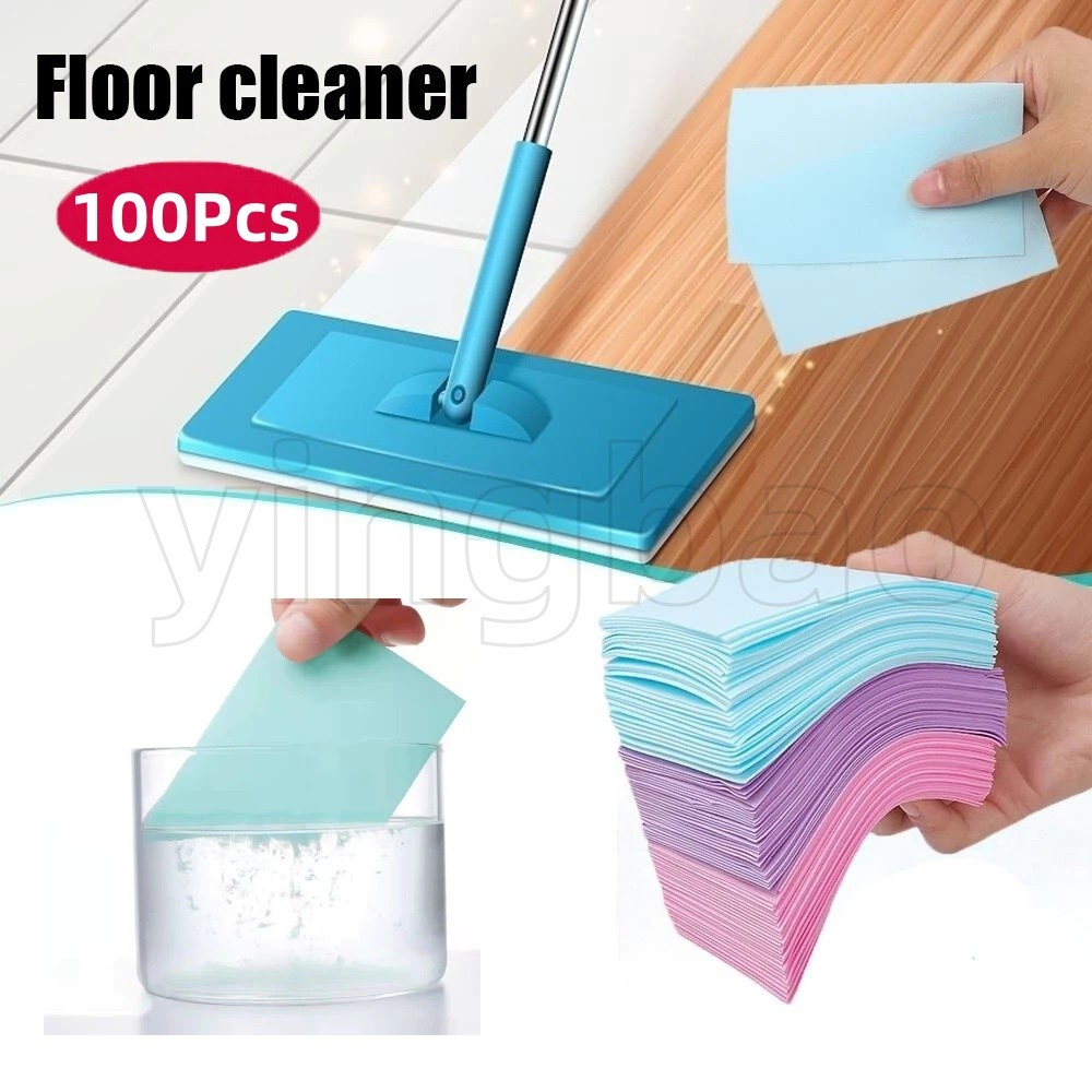 100Pcs Floor Cleaner Tablets All-around Instant Dissolving Paper ...