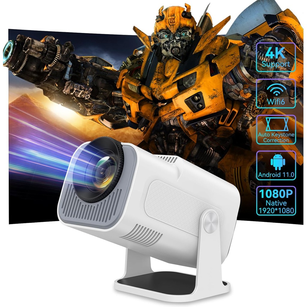 Smart Mini Projector with Android 11.0,2024 Upgraded Portable Projector ...
